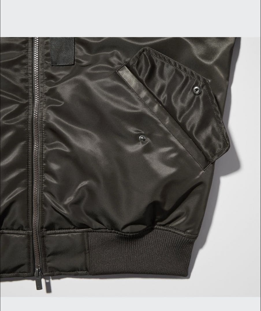 美品　+JハイブリッドダウンオーバーサイズMA1 Mサイズ ブラック