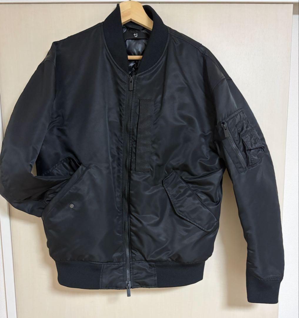 美品　+JハイブリッドダウンオーバーサイズMA1 Mサイズ ブラック