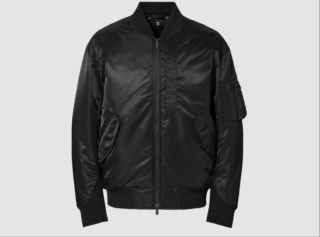 美品　+JハイブリッドダウンオーバーサイズMA1 Mサイズ ブラック