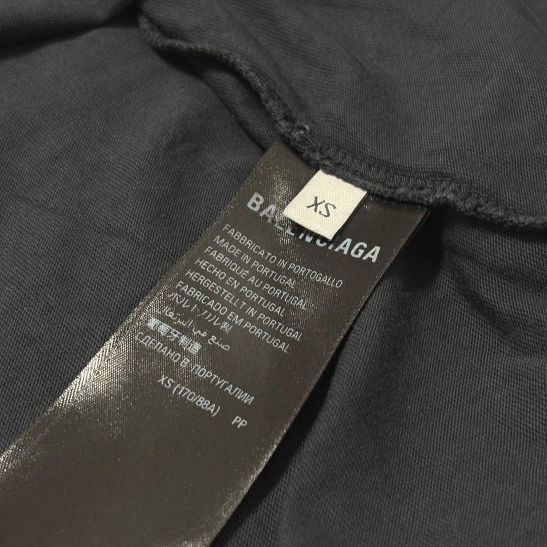 正規品BALENCIAGA ユーズド加工 テープロゴ Tシャツ　値下げ可