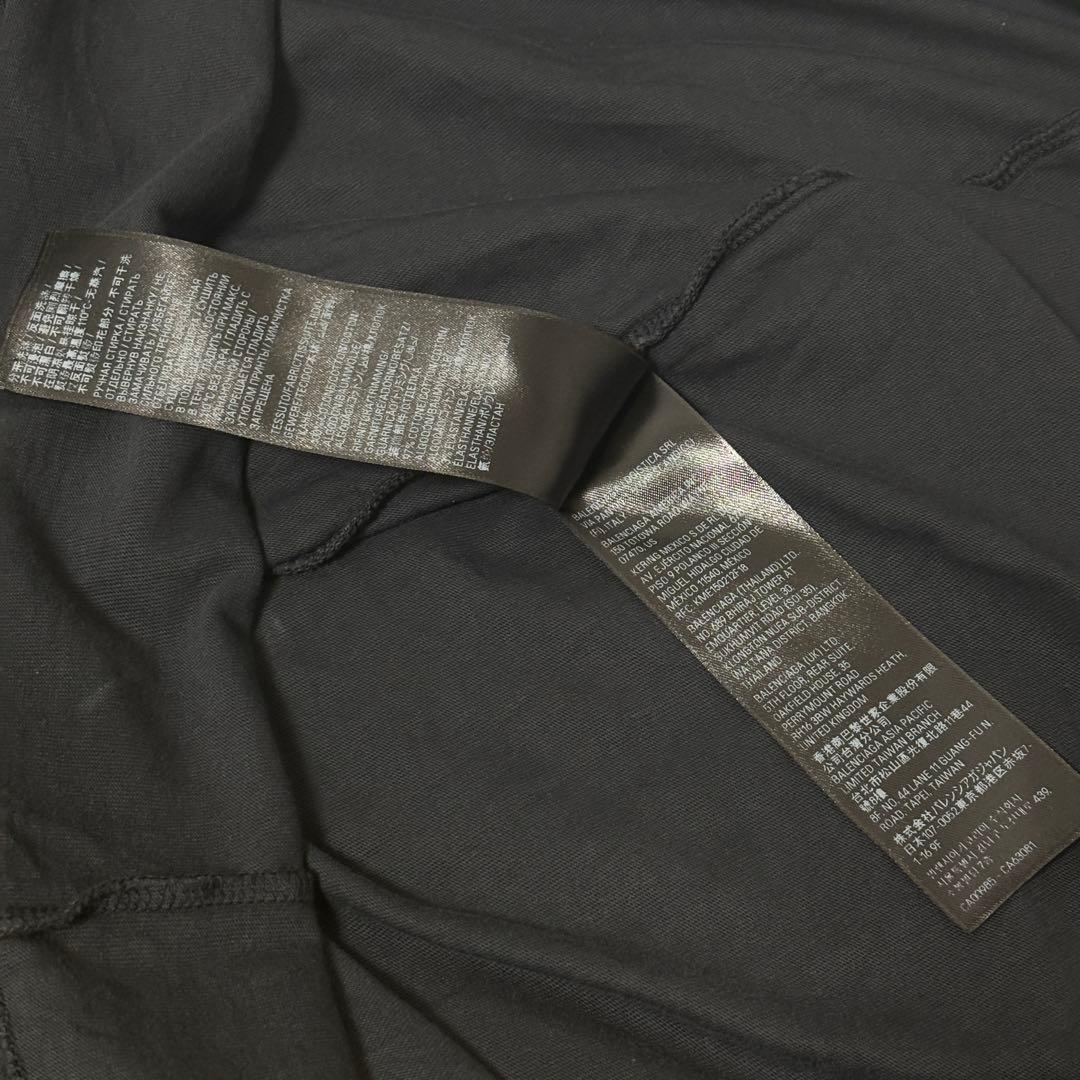 正規品BALENCIAGA ユーズド加工 テープロゴ Tシャツ　値下げ可