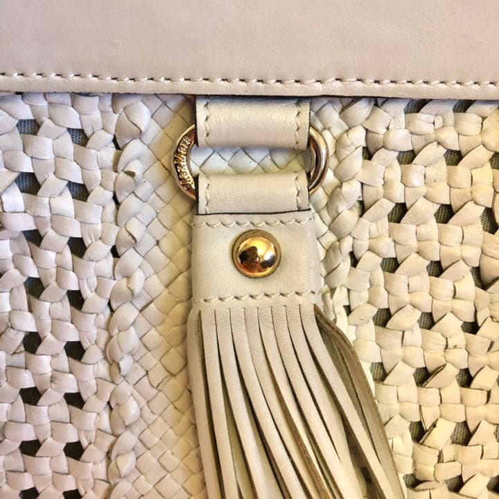 Max Mara オシャレな爽やか編みカゴ風バッグ