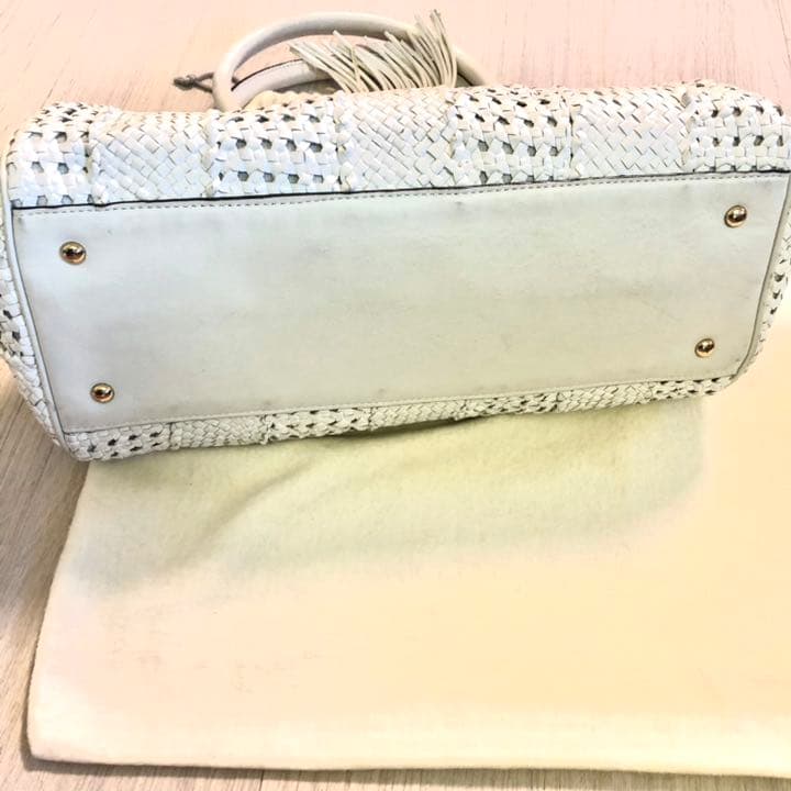 Max Mara オシャレな爽やか編みカゴ風バッグ