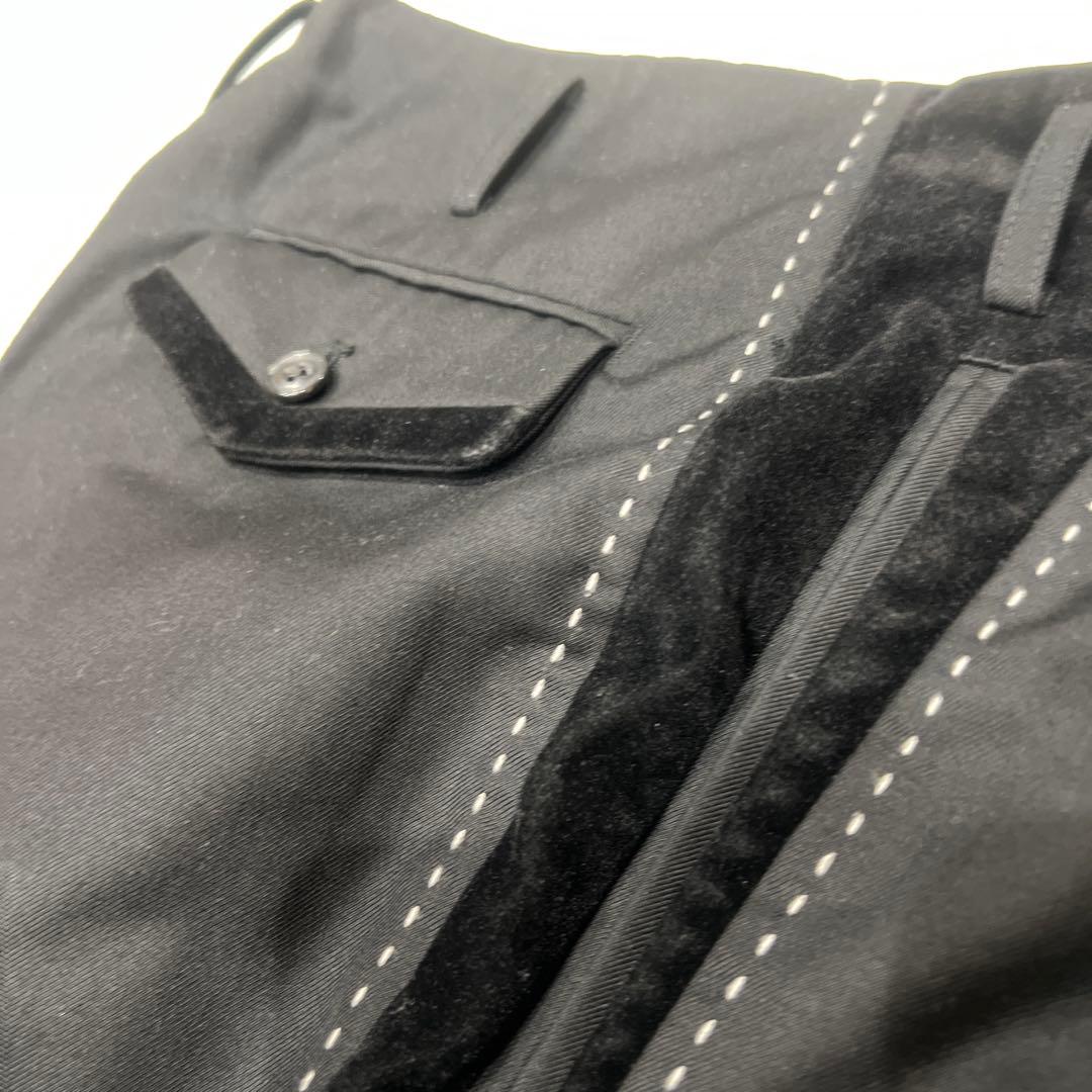 \"Backersバッカーズ\"サイドベロア ロカビリー スラックス BLACK M