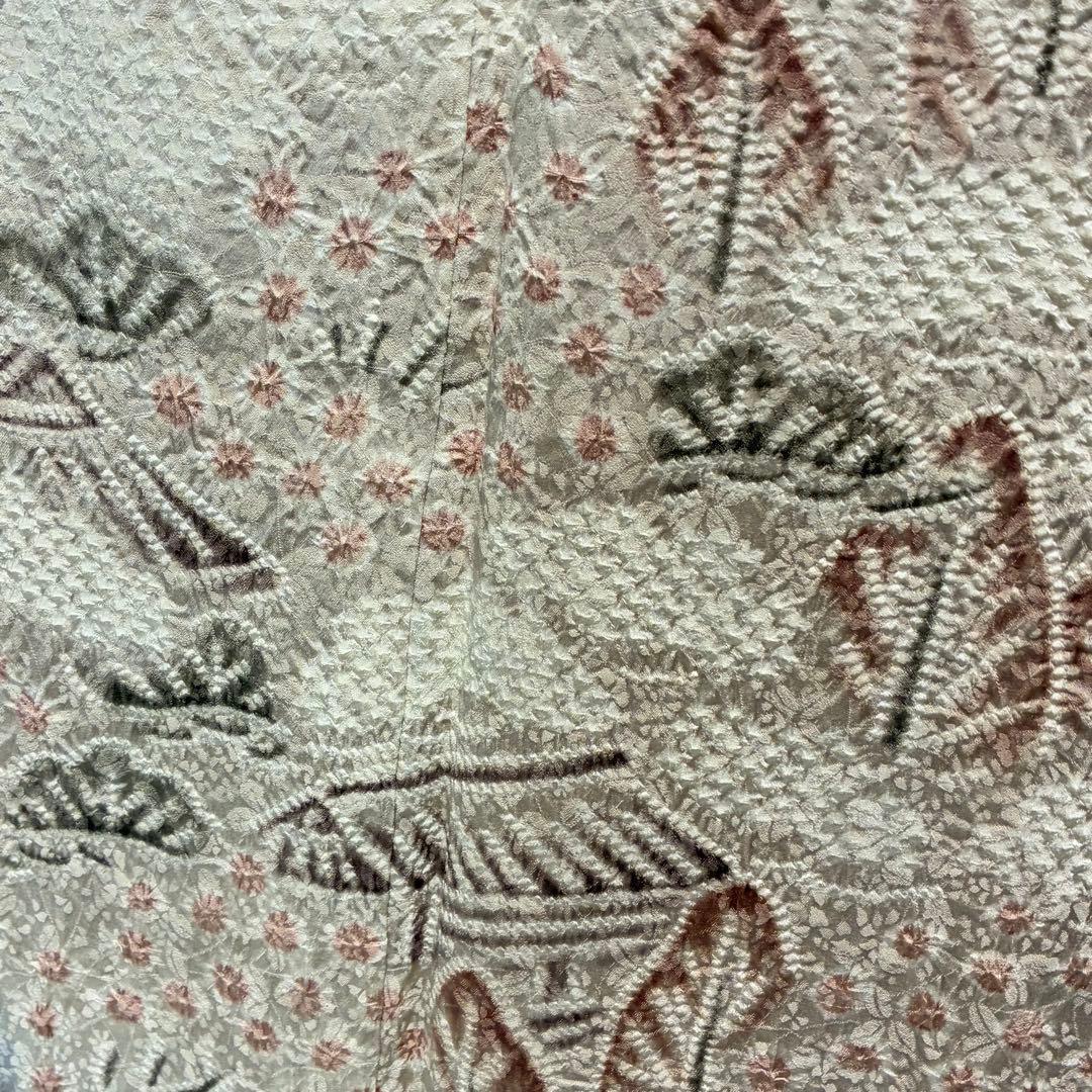 D208 藤娘きぬたや　本総絞り　訪問着　風景　流水　波　正絹　着物　袷　極美品