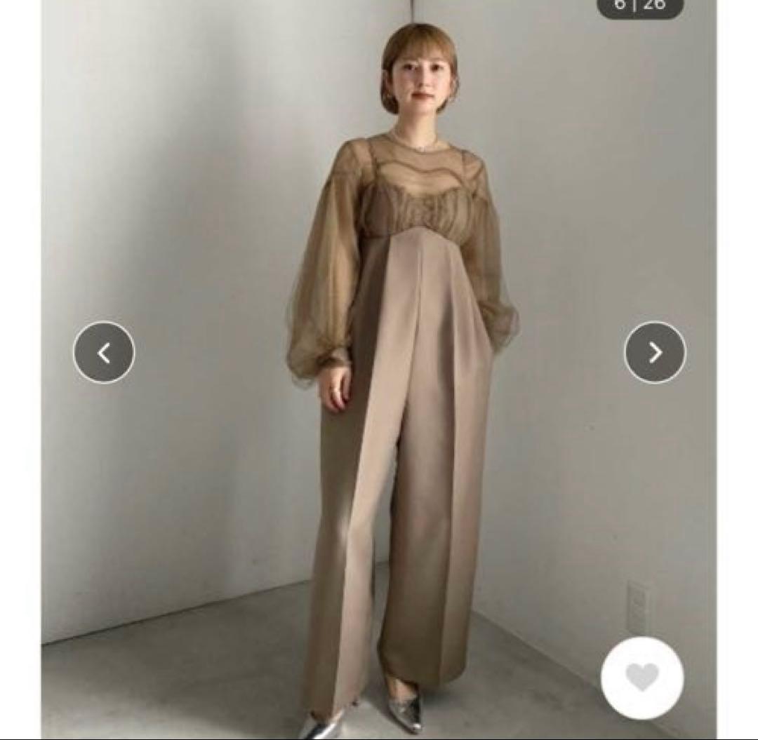 サロペット・オーバーオール・オールインワン Ameri NET TULLE TOP LAYERED ROMPERS