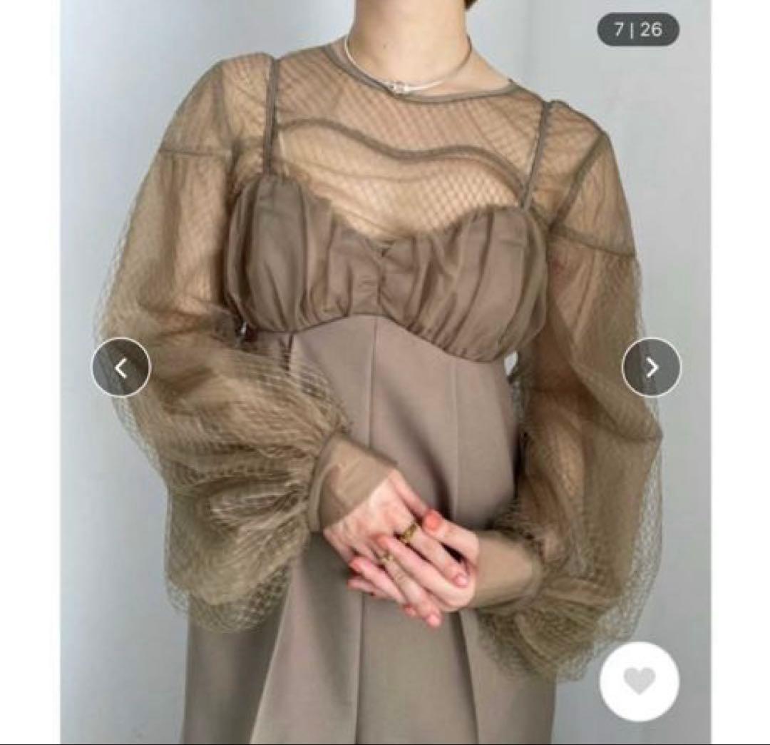 サロペット・オーバーオール・オールインワン Ameri NET TULLE TOP LAYERED ROMPERS