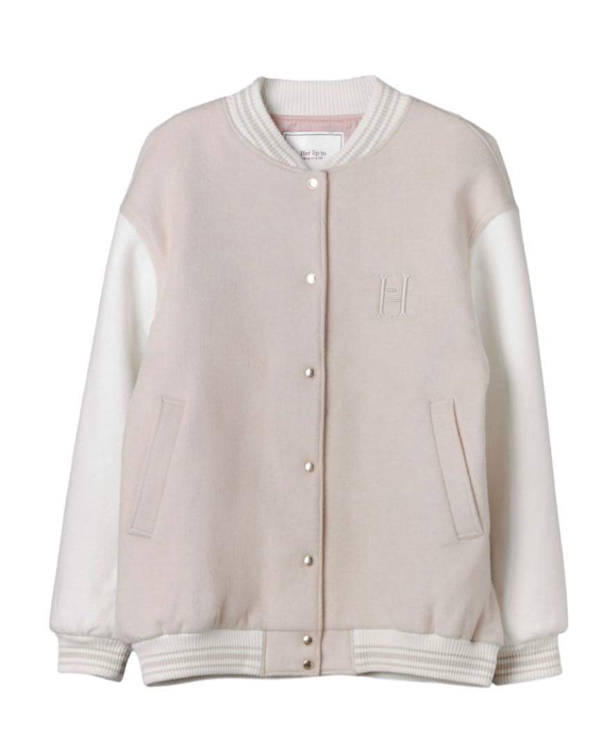 ジャケット・アウター Herlipto H Logo Varsity Jacket beige M