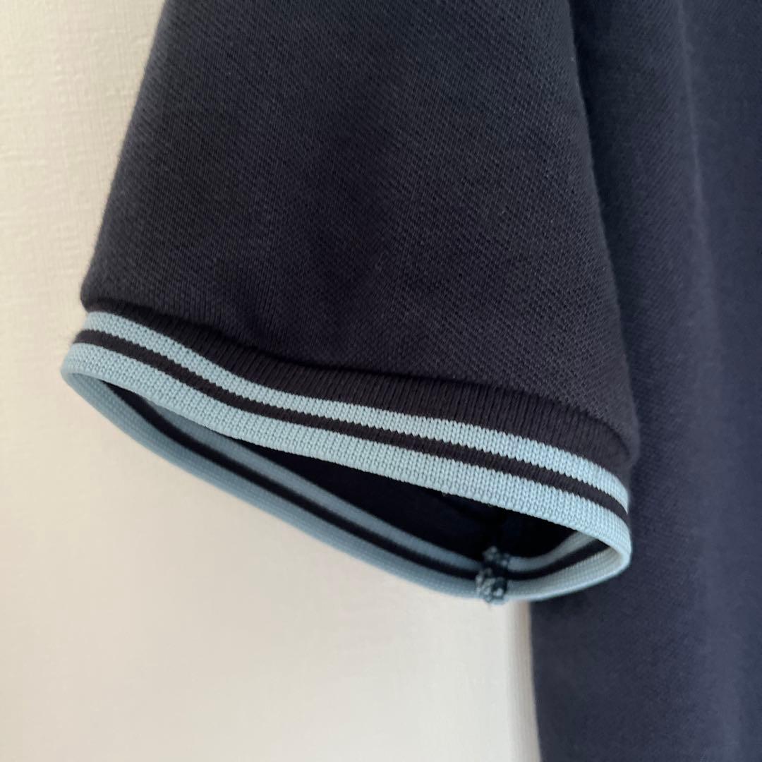 FRED PERRY フレッドペリー　M12 英国製 ポロシャツ 44 ネイビー