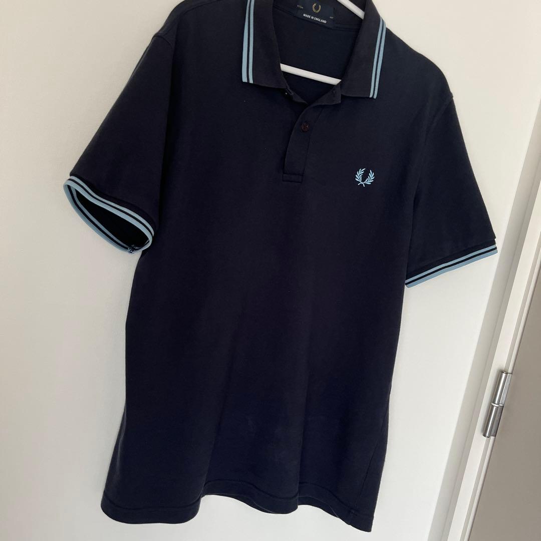 FRED PERRY フレッドペリー　M12 英国製 ポロシャツ 44 ネイビー