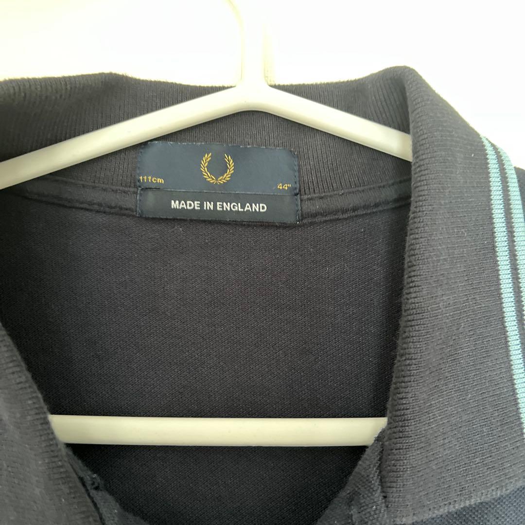 FRED PERRY フレッドペリー　M12 英国製 ポロシャツ 44 ネイビー