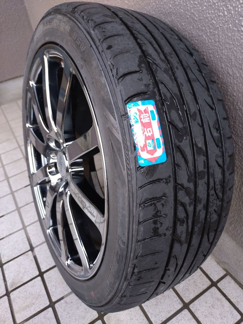 【無限】NR 18㌅アルミホイール　ブラックメタル　タイヤ、盗難防止ナット付き