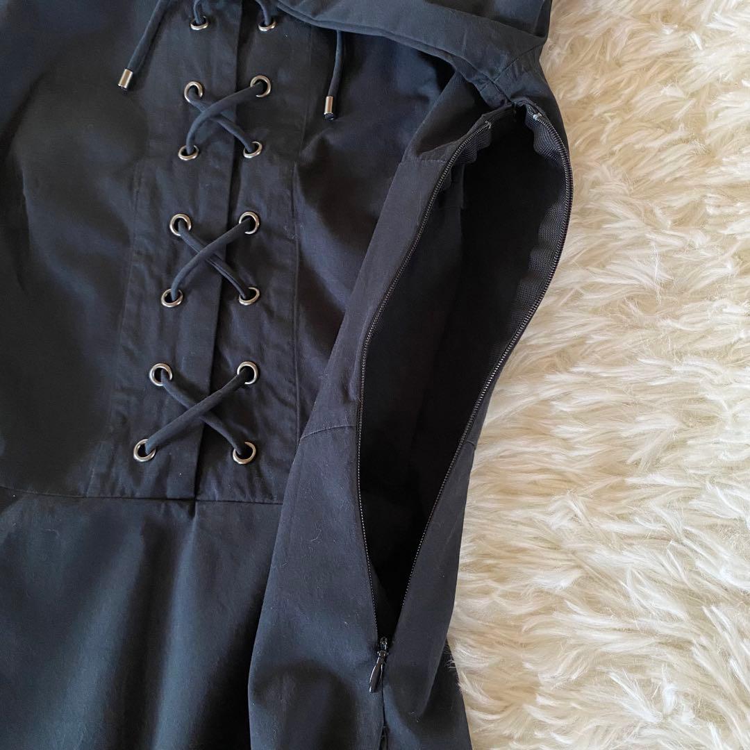 美品✨ポロラルフローレン　シャツワンピース　レースアップ　フレア　ロング