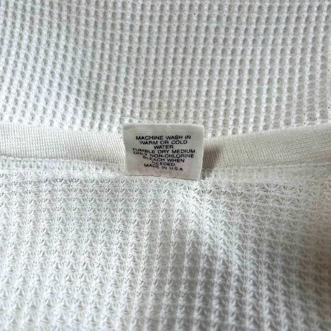 USA製 古着 70's ヘインズ サーマル シャツ ロンT 白