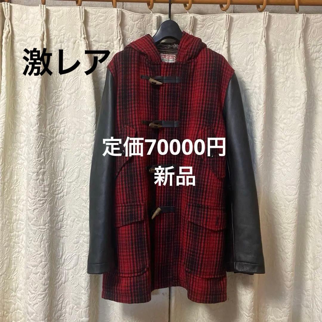 McGREGOR マックレガー　レザーアーム切り替えダッフルコート ウール