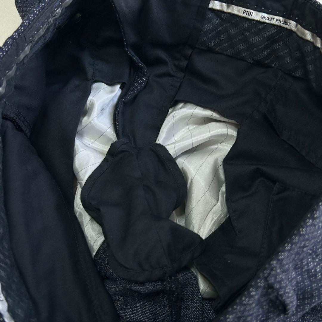 美品 希少PT01 ピーティーゼロウーノ スーパースリム ウール スラックス50