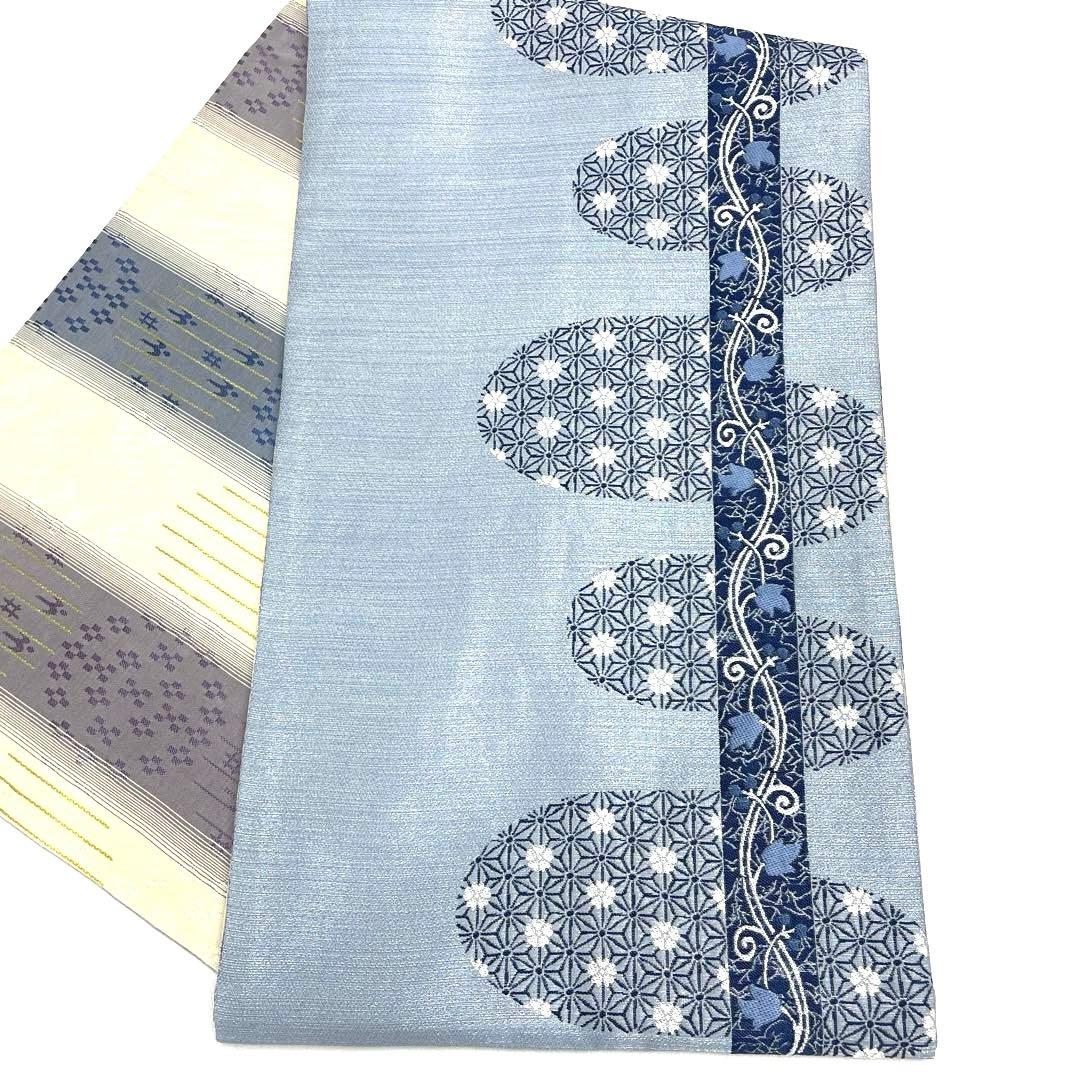 専用帯5059 5044 5058 三点セット●高級 正絹 藍染 花織