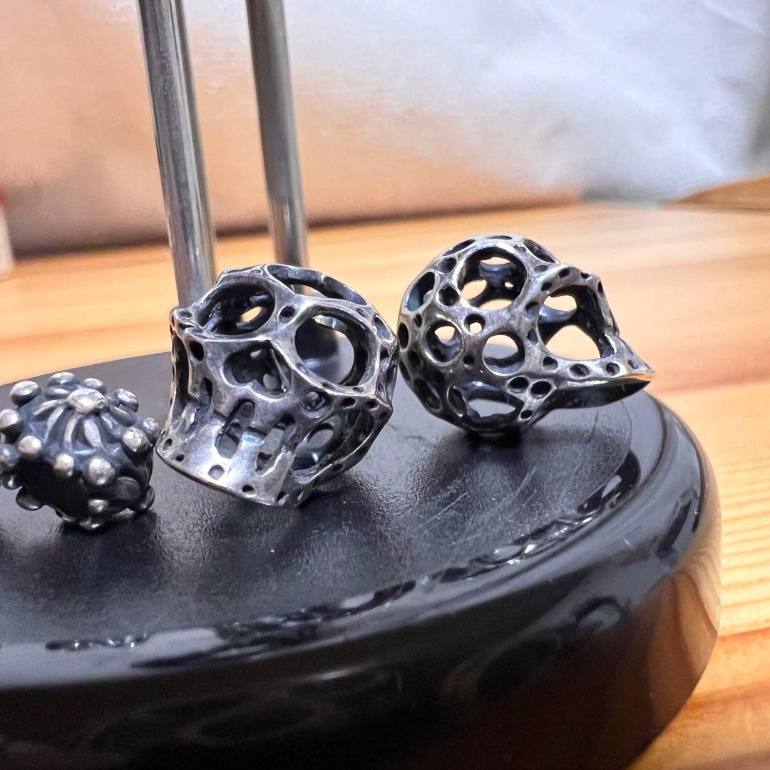 TROLLBEADS メキシカンシュガースカル　シルバーパーツ 4個セット