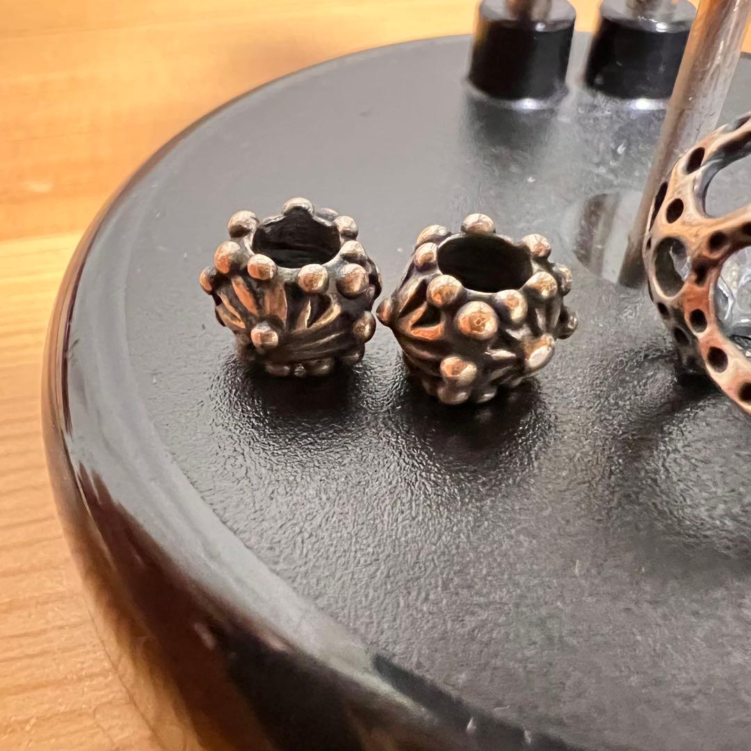 TROLLBEADS メキシカンシュガースカル　シルバーパーツ 4個セット