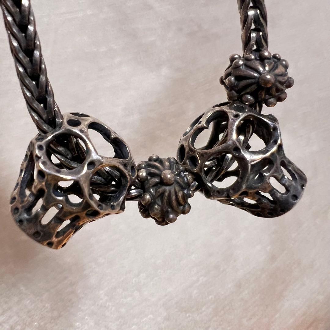 TROLLBEADS メキシカンシュガースカル　シルバーパーツ 4個セット