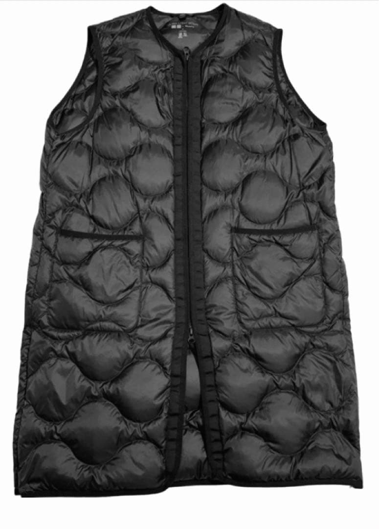 美品★ユニクロ セオリー theory ウルトラライトダウンロングベスト S 黒