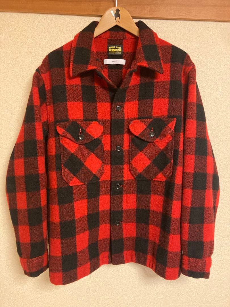 新品未使用PORKCHOP × MASSES WOOL JACKET チェックS