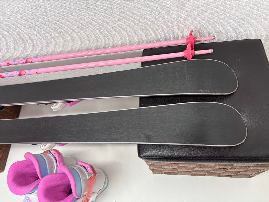 KAZAMA スキー板 106cm キッズ ストック ブーツ セット スキー