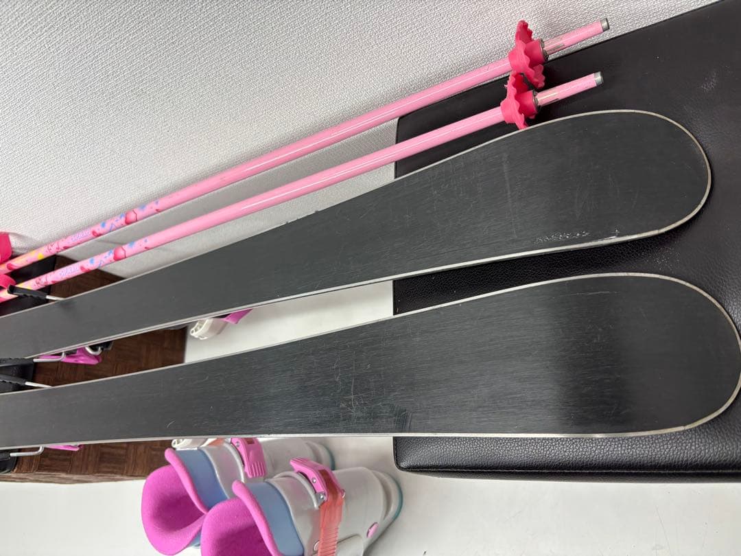 KAZAMA スキー板 106cm キッズ ストック ブーツ セット スキー