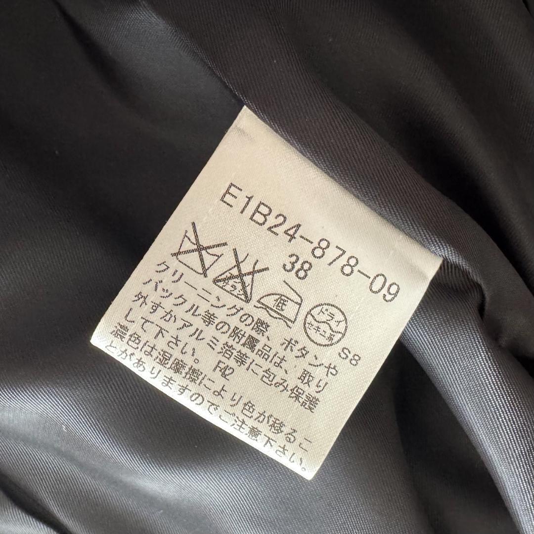 バーバリーブルーレーベル　タグ付　 ロングコート　ケープ付き　2way　黒　38