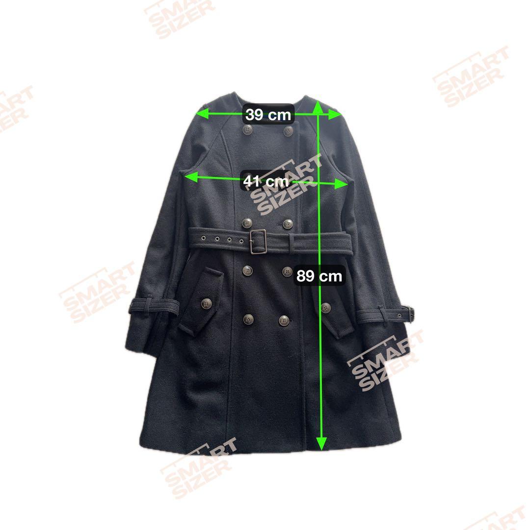 バーバリーブルーレーベル　タグ付　 ロングコート　ケープ付き　2way　黒　38