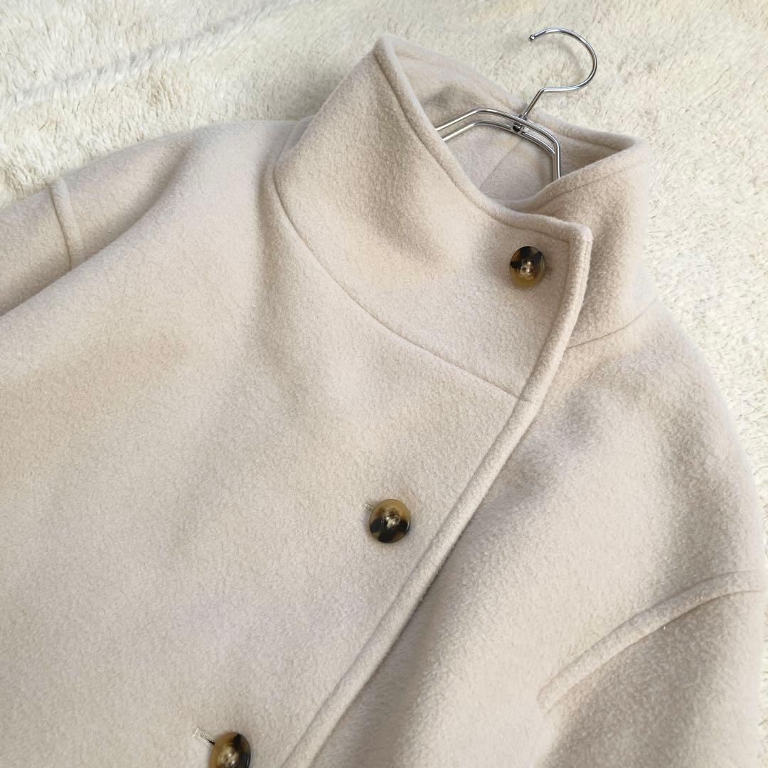 極美品・23AW✨アルアバイル　ショートビーバーファネルネックコート　サイズ1