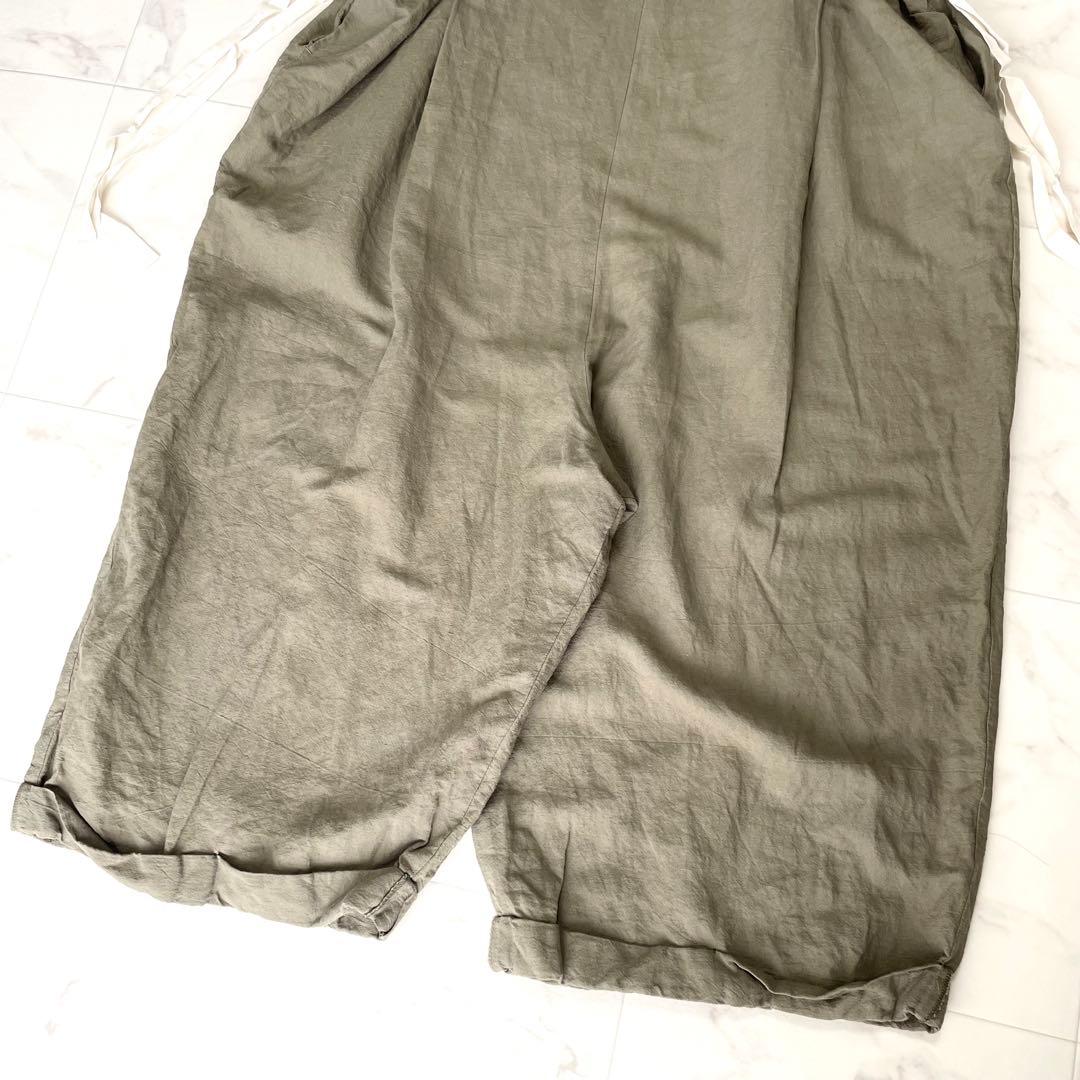 美品 ジャーナルスタンダードラックス コットンリネン ワイドサロペット バルーン