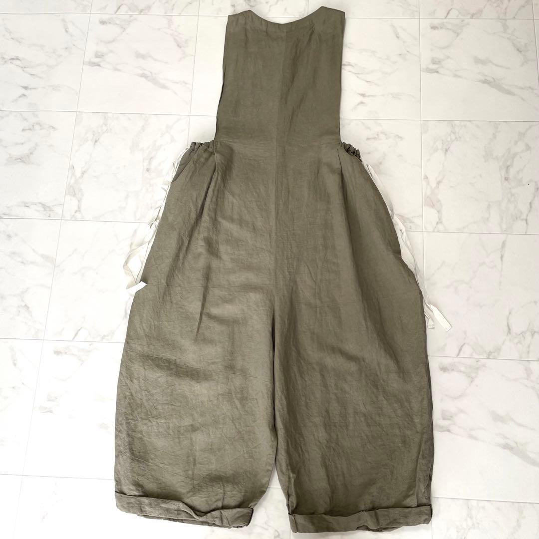 美品 ジャーナルスタンダードラックス コットンリネン ワイドサロペット バルーン