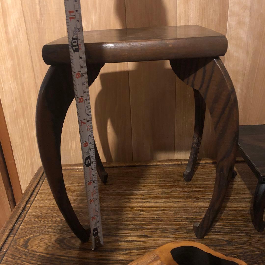 ほそ　黒柿　花台　三点