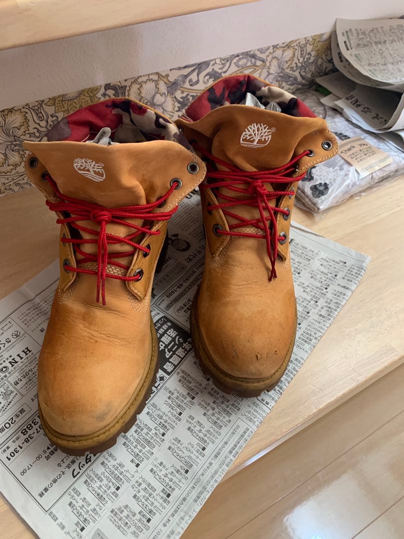 迷彩内装 ベージュ ミリタリーブーツ