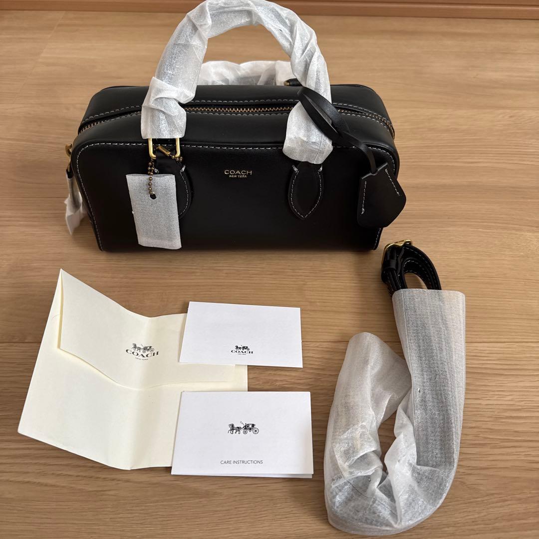 コーチショルダーバッグバワリーサッチェルブラック22新品未使用人気2way