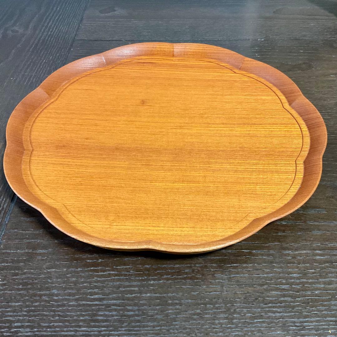 四十沢木材工芸 KITO 輪花盆 ケヤキ お盆 大