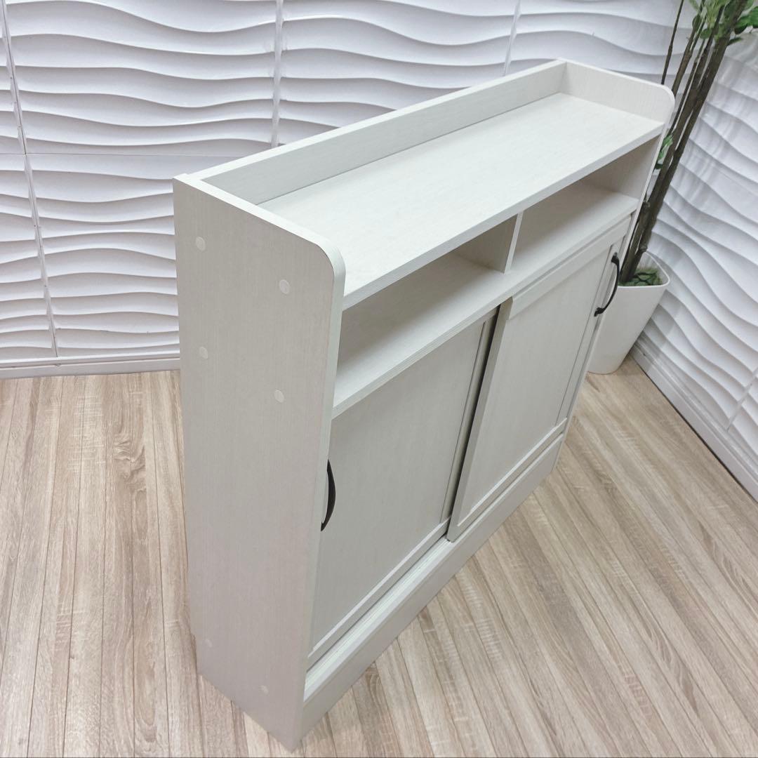 ◇大阪府 神戸市 配達料無料！◇薄型キャビネット◇引き戸◇収納◇カウンター下収納