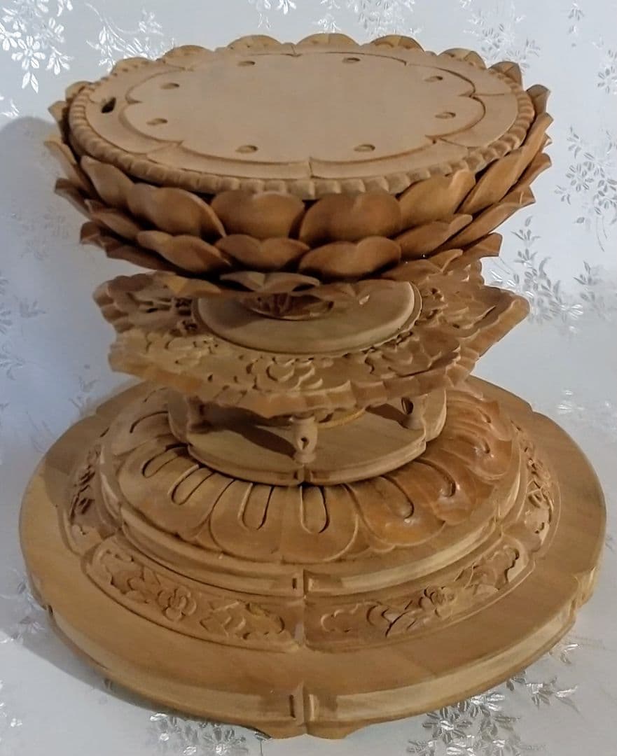 円台座のみ 坐像用#580 ◆白檀 木彫 仏像付属品