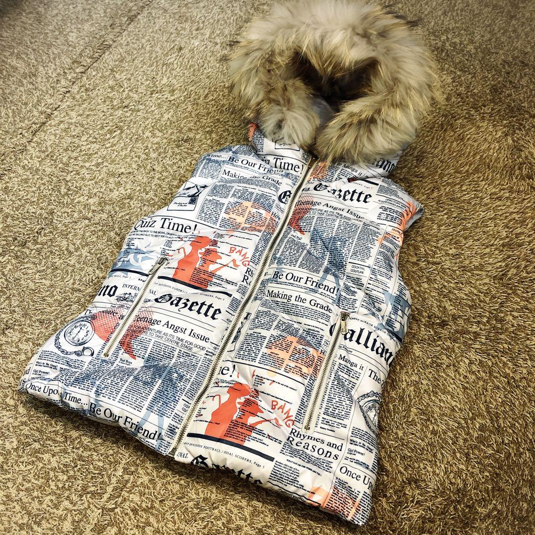 John Galliano ジョンガリアーノ　ダウン　ベスト　ファー　y2k