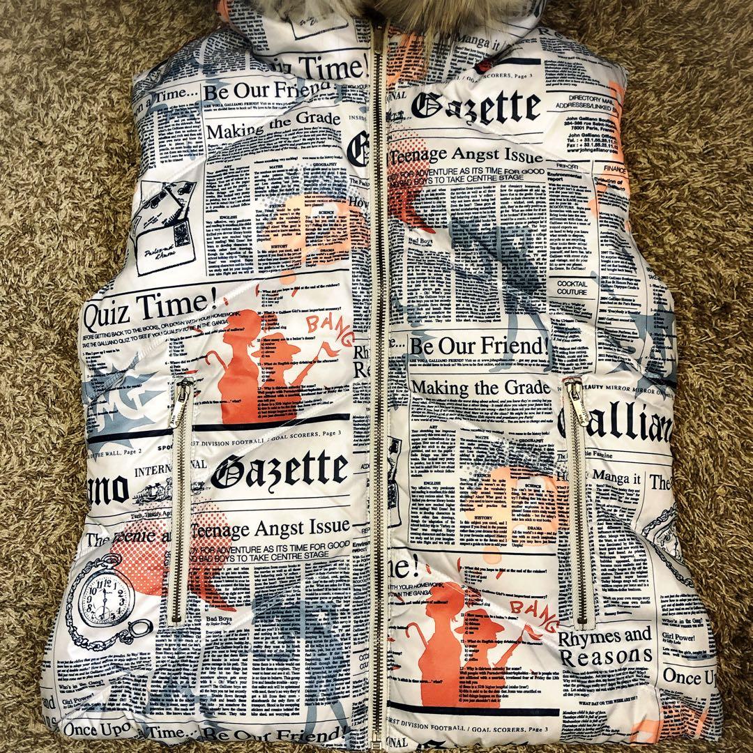 John Galliano ジョンガリアーノ　ダウン　ベスト　ファー　y2k