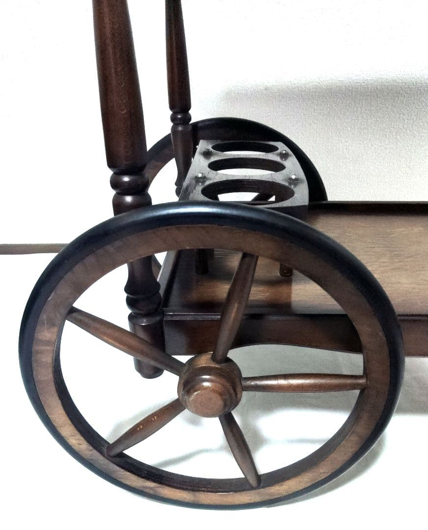 アンティークワゴン 木製 トロリー キッチンワゴン