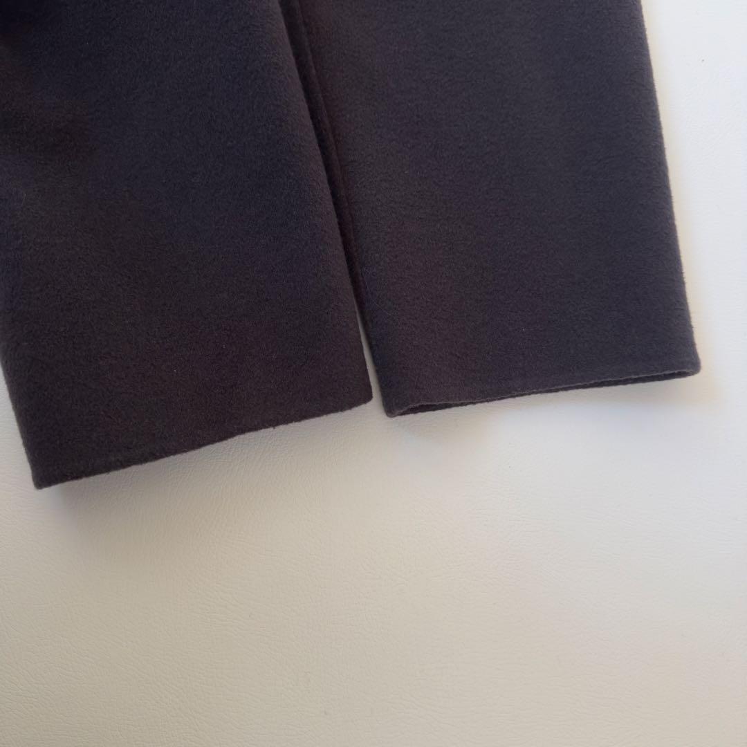 近年　定価6万　アルアバイル　ウールカシミヤ混リバーフーディコート　ベルト付き