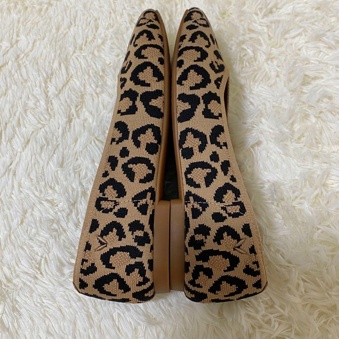 【訳あり美品】VIVAIA 軽量フラットシューズ ヒョウ柄 37.5