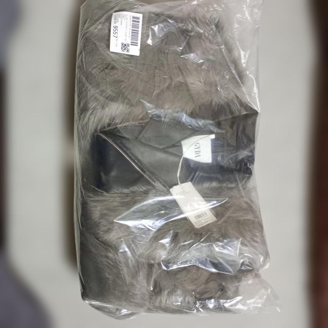 GYDA レイヤードエコファーライダースジャケット　グレー　新品未開封