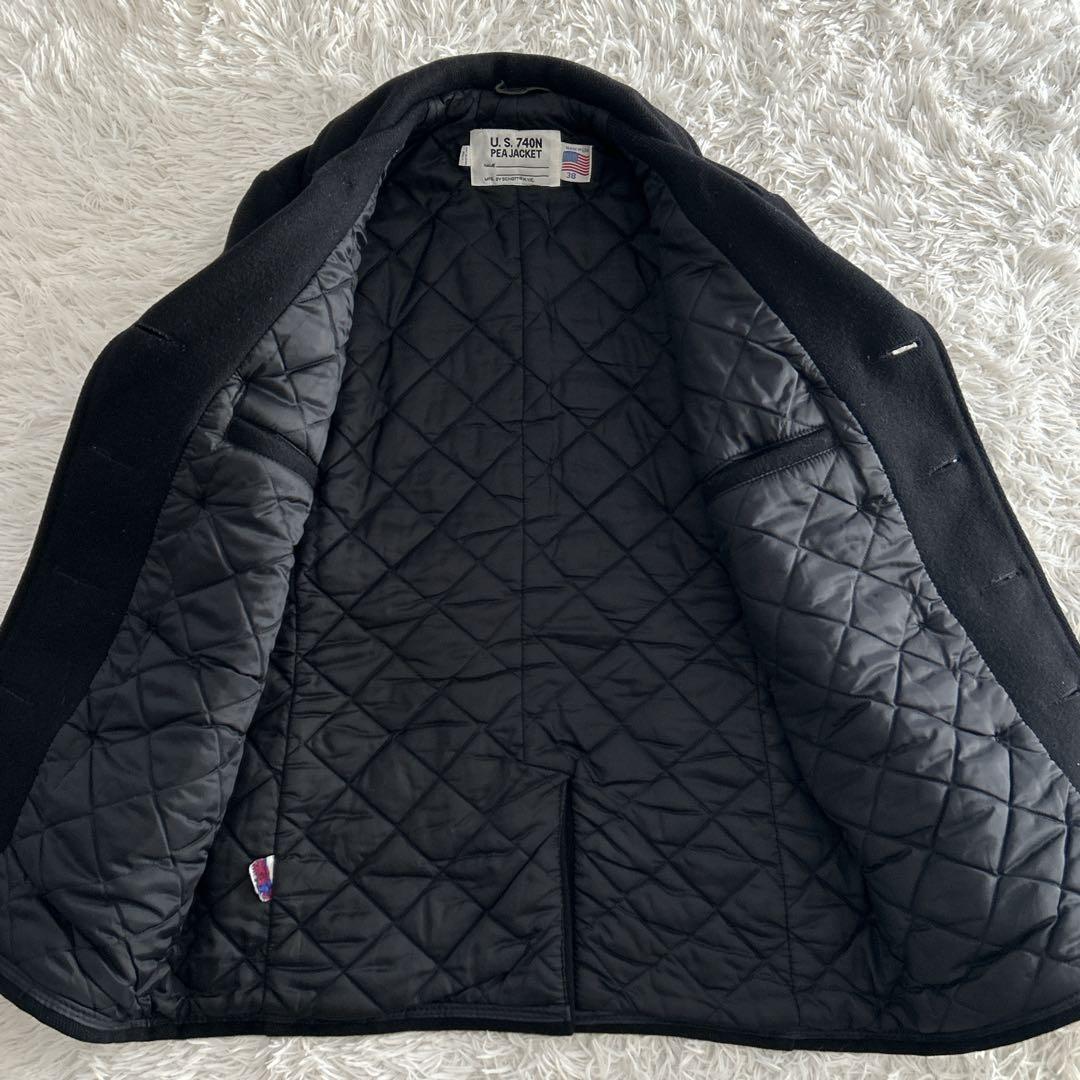 ショット U.S. 740N ピーコート キルティング ウール 38 M-L相当