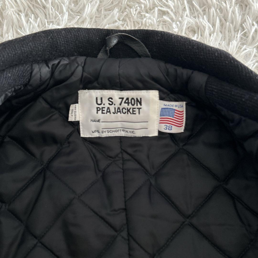 ショット U.S. 740N ピーコート キルティング ウール 38 M-L相当