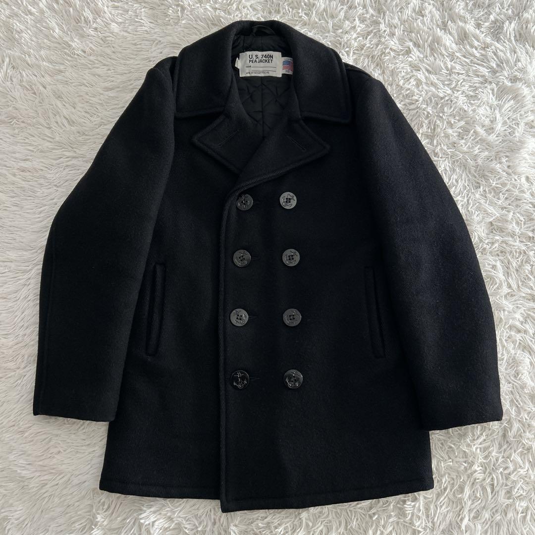 ショット U.S. 740N ピーコート キルティング ウール 38 M-L相当