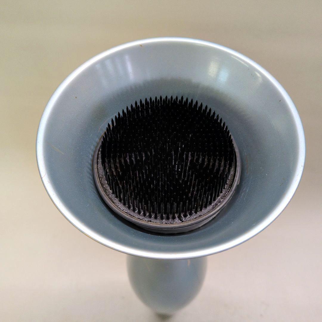 銅製　長瓶花器　黒剣山付き　池坊好み　池坊花器