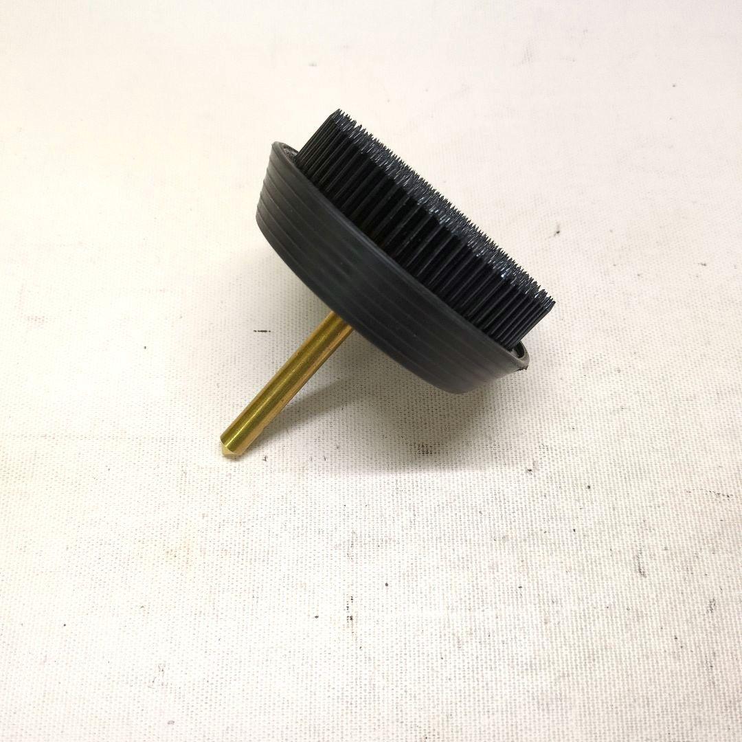 銅製　長瓶花器　黒剣山付き　池坊好み　池坊花器